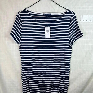 Women’s Ralph Lauren Size Xl extra large black white striped shirt NWT